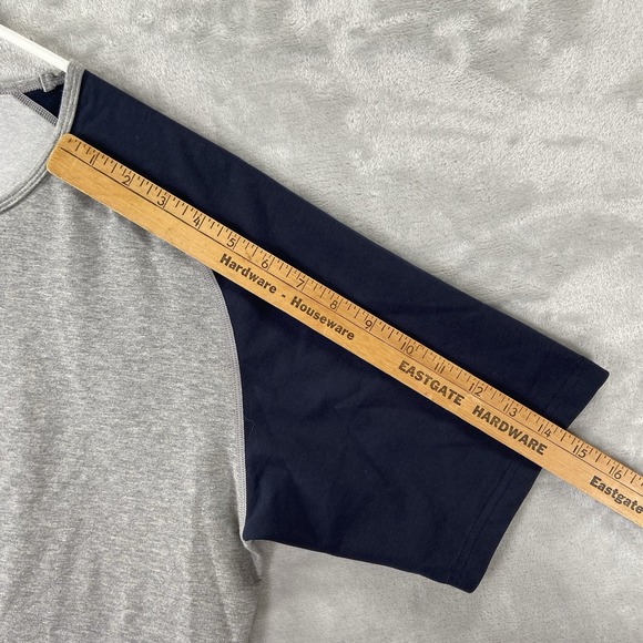 BYLT Basics T-Shirt men's Medium Drop Cut Lux Short Sleeve Blue Gray Colorblock - Picture 7 of 10